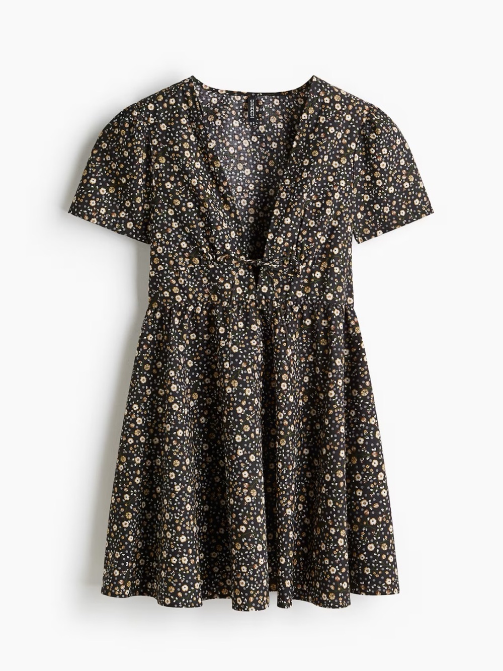 NWT H&M Floral Poplin Babydoll Mini Dress